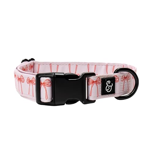 Lucy & Co. Ballettschleifen Hundehalsband – strapazierfähiges, leichtes Designer-Halsband für Haustiere – verstellbare Metall-Sicherheitsschnalle – weiße und rosa Schleifen – Größe M Lucy & Co. Ballettschleifen Hundehalsband – strapazierfähiges, leichtes Designer-Halsband für Haustiere – verstellbare Metall-Sicherheitsschnalle – weiße und rosa Schleifen – Größe M von Lucy & Co.