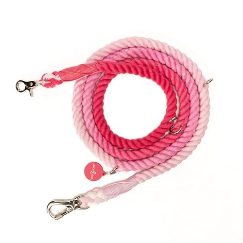 Lucy & Co. Cupid's Crush Ombre Pink Freihändige Leine für große, mittelgroße und kleine Hunde – Designer-Hundezubehör, Baumwollseil mit Verschlüssen – 6-in-1-Leine für Training, Walking, Joggen Lucy & Co. Cupid's Crush Ombre Pink Freihändige Leine für große, mittelgroße und kleine Hunde – Designer-Hundezubehör, Baumwollseil mit Verschlüssen – 6-in-1-Leine für Training, Walking, Joggen von Lucy & Co.