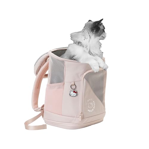 LucyBalu® HOP-ON Premium Katzenrucksack mit Fenster | Katzentransporttasche | Katzenbox | Katzen Transport Rucksack aus recycelten Materialien | Rucksack für Katzen zum Transport | Anthrazit von LucyBalu