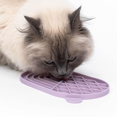 LucyBalu® ZENPAD Schleckmatte für Katzen | Slow Feeder | Leckmatte aus Lebensmittelechtem Silikon | Silikonmatte zum Schlecken | Rosé von LucyBalu