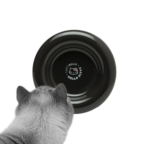 LucyBalu X Hello Kitty Drop Katzennapf aus Porzellan | erhöhter Katzen Futternapf | Wassernapf für Katzen | Porzellan Fressnapf erhöht | Trinknapf Katze | ergonomischer Katzenfutter Napf | Schwarz LucyBalu X Hello Kitty Drop Katzennapf aus Porzellan | erhöhter Katzen Futternapf | Wassernapf für Katzen | Porzellan Fressnapf erhöht | Trinknapf Katze | ergonomischer Katzenfutter Napf | Schwarz von LucyBalu