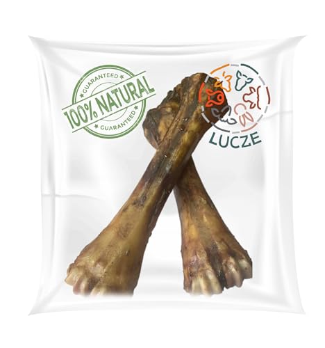 Lucze, Getrockneter Rinderfuß für Hunde ca. 25 cm,100% Natürlicher Kauknochen, Extra Hart, Langanhaltender Kauspaß, Zahnpflege, Ohne Zusätze, Perfekt für Große & Kraftvolle Hunde von Lucze