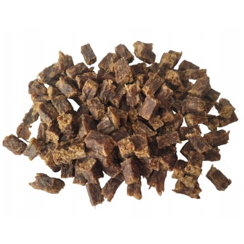 Trainingsleckerli Hunde - getrocknete Trainingshappen - 500g - Hundeleckerli für Training - Trainingswürfel hart - Trainingsknöchelchen - für - Lucze Premium Hundesnack (500, Pferd) von Lucze