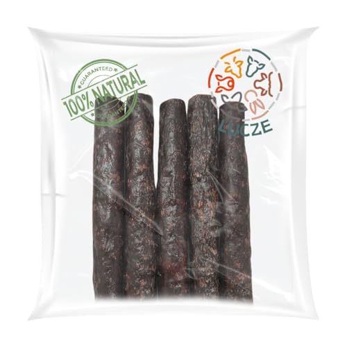 Lucze, Welpensnacks für Hunde, Hypoallergenic Leckerlis 30 Stück x 12cm, Natürliche Kaurollen, Trockenfleisch in Kollagenhülle, Eigenherstellung von Lucze