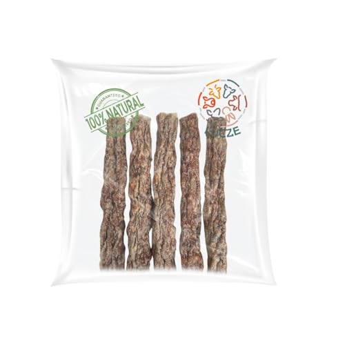 Lucze Kaurollen Huhn für Hunde, 100% Natur, leicht verdaulich, ohne Konservierungsstoffe, knuspriger Snack, ideal für Spaziergänge und Training, 5 Stück x 12 cm von Lucze