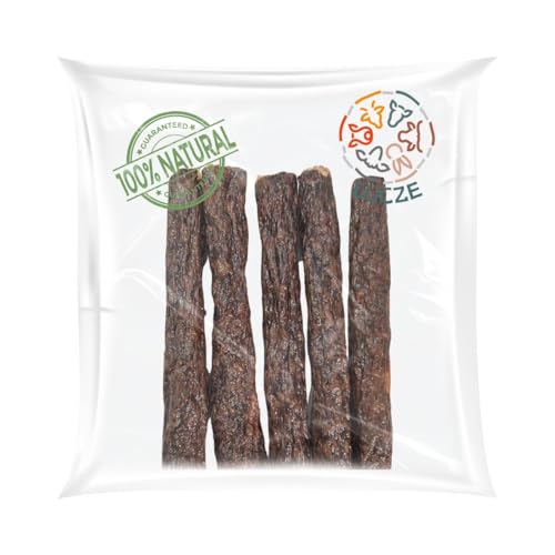Lucze Kaurollen Rind für Hunde, 100% Natur, leicht verdaulich, ohne Konservierungsstoffe, knusprige Kau-Snacks, ideal für kleine und große Hunde, 5 Stück x 12 cm von Lucze