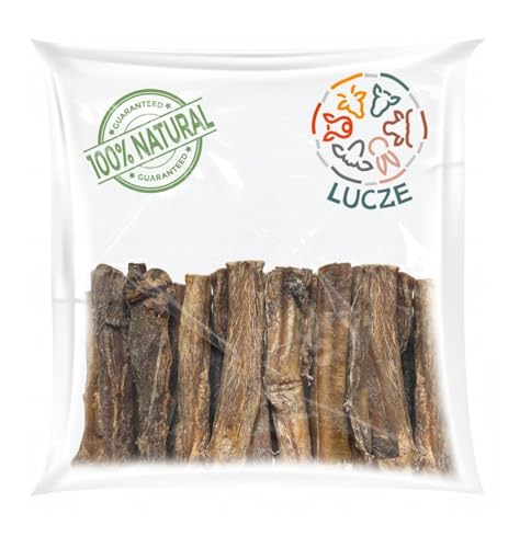 Ochsenziemer - 1kg - Ochsenziemer für Hunde groß - Kaustangen Hund - Hundeleckereli - getrocknet - Kausnack für Hunde - 100% natürlich - Lucze Premium Kauartikel von Lucze