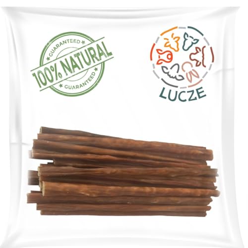 Rinderdarm getrocknet - Hundeleckerli - 1000g - 15-20 cm - Kranzdarm Sticks - Welpen Sticks - Natur Kauartikel für kleine Hunde - Lucze Premium Hundesnack von Lucze