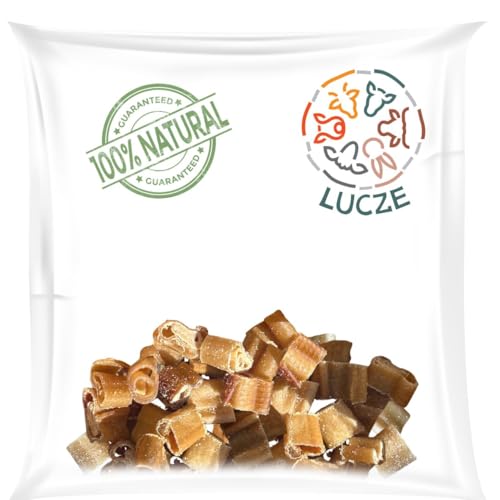 Schweinehaut für Hunde 200g Behlonungssnack Trainingsleckerli Hundeleckerli für Training 100% natürlich kleine Häppchen Kausnacks von Lucze