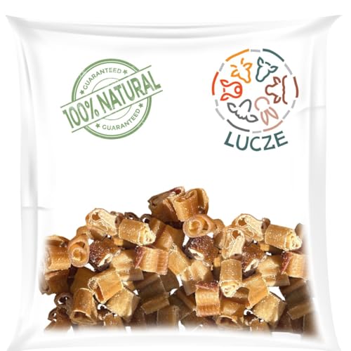 Schweinehaut für Hunde - 500g - Trainingsleckerli Hunde - Hundeleckerli für Training - 100% natürlich - kleine Häppchen - Kausnacks - Lucze Premium Hundesnacks von Lucze