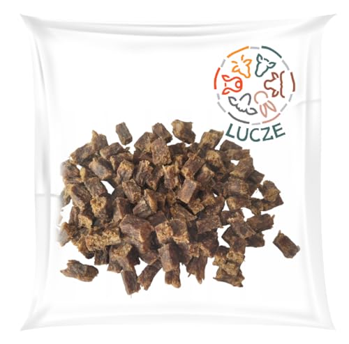 Trainingsleckerli Hunde - getrocknete Trainingshappen - 500g - Hundeleckerli für Training - Trainingswürfel hart - Trainingsknöchelchen - für - Lucze Premium Hundesnack (500, Huhn) von Lucze