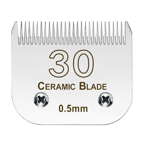 30# Ersatzklingen für Haustiere, abnehmbare Ersatzklingen, kompatibel mit A*dis Pet Clipper/Oster A5/W * AHL KM Series Hundeschermaschine, abnehmbare Keramikklinge, 0,5 mm Schnittlänge 30# Ersatzklingen für Haustiere, abnehmbare Ersatzklingen, kompatibel mit A*dis Pet Clipper/Oster A5/W * AHL KM Series Hundeschermaschine, abnehmbare Keramikklinge, 0,5 mm Schnittlänge von Ludshn