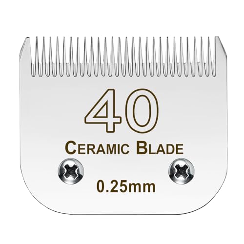 40# Ersatzklingen für Haustiere, abnehmbare Ersatzklingen, kompatibel mit A*dis Pet Clipper/Oster A5/W * AHL KM Series Hundeschermaschine, abnehmbare Keramikklinge, 0,25 mm Schnittlänge 40# Ersatzklingen für Haustiere, abnehmbare Ersatzklingen, kompatibel mit A*dis Pet Clipper/Oster A5/W * AHL KM Series Hundeschermaschine, abnehmbare Keramikklinge, 0,25 mm Schnittlänge von Ludshn