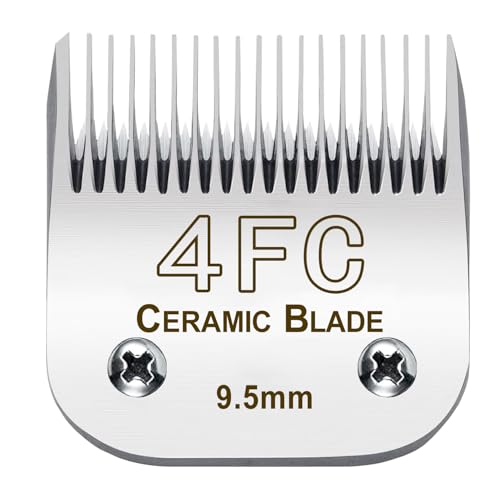 4FC Ersatzklingen für Haustiere, abnehmbar, kompatibel mit A*dis Pet Clipper/Oster A5/W*AHL KM Series Hundeschermaschine, abnehmbare Keramikklinge, 9,5 mm Schnittlänge 4FC Ersatzklingen für Haustiere, abnehmbar, kompatibel mit A*dis Pet Clipper/Oster A5/W*AHL KM Series Hundeschermaschine, abnehmbare Keramikklinge, 9,5 mm Schnittlänge von Ludshn