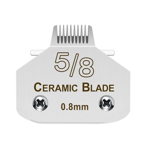 5/8 Klinge abnehmbare Haustier-Schermaschine Ersatzklingen, kompatibel mit A*dis Pet Clipper/Oster A5/W * AHL KM Series Hundeschermaschine, abnehmbare Keramikklinge, 0,8 mm Schnittlänge 5/8 Klinge abnehmbare Haustier-Schermaschine Ersatzklingen, kompatibel mit A*dis Pet Clipper/Oster A5/W * AHL KM Series Hundeschermaschine, abnehmbare Keramikklinge, 0,8 mm Schnittlänge von Ludshn