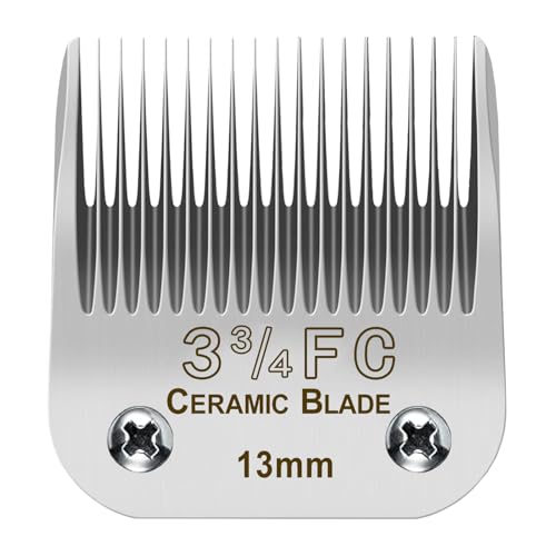 Abnehmbare Haustier-Schermaschine für Haustiere, 3-3/4FC Ersatzklingen, kompatibel mit A*dis Pet Clipper/Oster A5/W * AHL KM Series Hundeschermaschine, abnehmbare Keramikklinge, 1,27 cm Schnittlänge von Ludshn