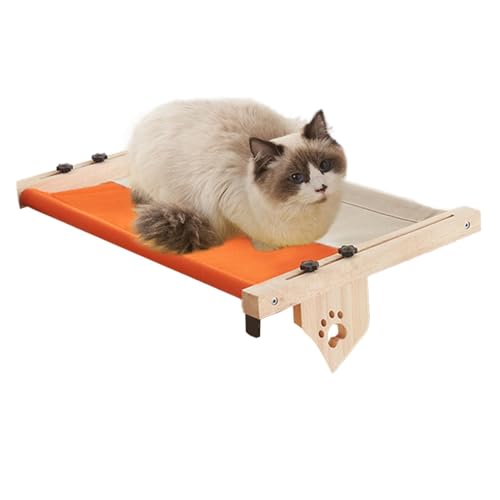 Lueear Katzen-Sitzstange für Indoor-Katzen | -Katzenfensterbankregal, verstellbares Katzen-Fensterbank-Nest, Katzen-Hängemattensitz mit gepolstertem Bettbezug zum Schlafen, Spielen, Klettern Lueear Katzen-Sitzstange für Indoor-Katzen | -Katzenfensterbankregal, verstellbares Katzen-Fensterbank-Nest, Katzen-Hängemattensitz mit gepolstertem Bettbezug zum Schlafen, Spielen, Klettern von Lueear