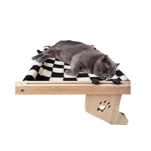 Lueear Katzen-Sitzstange für große Katzen, aus , verstellbare Katzen-Fensterbank-Nest, Katzen-Hängematten-Sitz mit gepolstertem Bettbezug zum Schlafen, Spielen, Klettern Lueear Katzen-Sitzstange für große Katzen, aus , verstellbare Katzen-Fensterbank-Nest, Katzen-Hängematten-Sitz mit gepolstertem Bettbezug zum Schlafen, Spielen, Klettern von Lueear