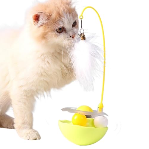 Lueear Katzenball-Spielzeug – Haustierspielzeug mit Übungsbällen Teaser Glocken – interaktives Kätzchenspielzeug mit Rollbahnen, Katzenminze für Indoor-Katzen Lueear Katzenball-Spielzeug – Haustierspielzeug mit Übungsbällen Teaser Glocken – interaktives Kätzchenspielzeug mit Rollbahnen, Katzenminze für Indoor-Katzen von Lueear