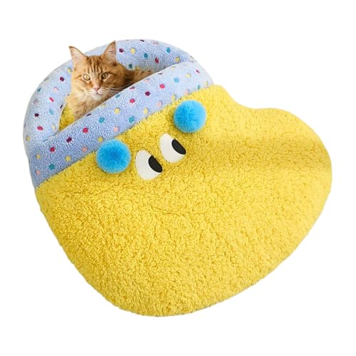 Lueear Katzenschlafsack – warmes, gemütliches Katzenbett – geschlossenes Plüsch-Haustierkissen für Eckboden, Reisen, Zuhause, Büros, Schlafzimmer, Innenbereich, Wohnung, Balkon, Outdoor Lueear Katzenschlafsack – warmes, gemütliches Katzenbett – geschlossenes Plüsch-Haustierkissen für Eckboden, Reisen, Zuhause, Büros, Schlafzimmer, Innenbereich, Wohnung, Balkon, Outdoor von Lueear