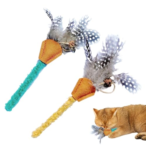 Lueear Silvervine Katzenspielzeug - Niedlicher Katzenspielzeug Kaustab - Lustiger Kätzchen-Teaser Zauberstab zum Spielen, Trainieren, Kätzchen-Kaustab für Kätzchen & Katzen Lueear Silvervine Katzenspielzeug - Niedlicher Katzenspielzeug Kaustab - Lustiger Kätzchen-Teaser Zauberstab zum Spielen, Trainieren, Kätzchen-Kaustab für Kätzchen & Katzen von Lueear