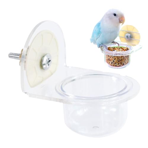 Lueear Vogelfutterschale | Abnehmbare Vogelfutterspender | Behälter Futterspender Transparent für Haustierbedarf Wasser Eichhörnchen Kanarienvogel Nymphensittich Finken Lueear Vogelfutterschale | Abnehmbare Vogelfutterspender | Behälter Futterspender Transparent für Haustierbedarf Wasser Eichhörnchen Kanarienvogel Nymphensittich Finken von Lueear