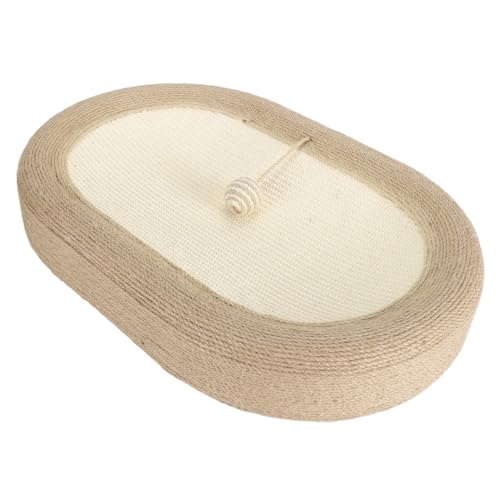 Lufodon 24 Inch Extra Large Sisal Cat Scratcher Bed, Anti Slip Oval Design, Comfortable Scratching and Nesting for Indoor Cats Lufodon 24 Inch Extra Large Sisal Cat Scratcher Bed, Anti Slip Oval Design, Comfortable Scratching and Nesting for Indoor Cats von Lufodon