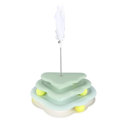 Lufodon Matcha Green 4-stufiger Drehteller für Katzenspielzeug, interaktives Federpuzzle für geistige und körperliche Übungen Lufodon Matcha Green 4-stufiger Drehteller für Katzenspielzeug, interaktives Federpuzzle für geistige und körperliche Übungen von Lufodon