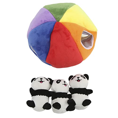 Lufodon Plüsch-Baumhaus-Panda-Plüschtier-Set mit Quietschgeräusch für Hunde zum Verstecken und Suchen Lufodon Plüsch-Baumhaus-Panda-Plüschtier-Set mit Quietschgeräusch für Hunde zum Verstecken und Suchen von Lufodon