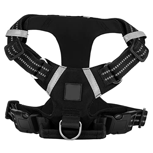 Lufodon Verstellbare reflektierende Hundeweste mit Griff Brustgurt Leine für kleine mittelgroße große Hunde (XL) von Lufodon