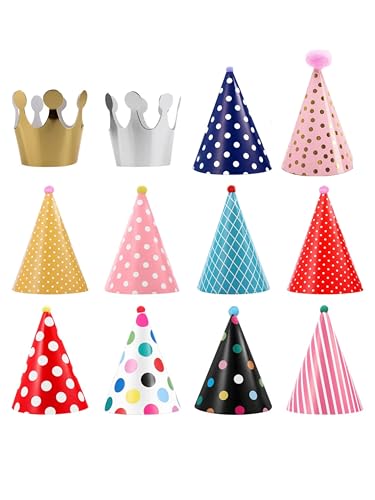 12 bunte Haustierhüte, Papierhüte, Kronen mit verstellbaren Stirnbändern, Partyzubehör für Haustiere, Partyzubehör 12 bunte Haustierhüte, Papierhüte, Kronen mit verstellbaren Stirnbändern, Partyzubehör für Haustiere, Partyzubehör von Luhaomisky
