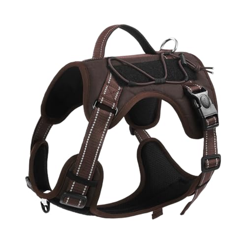 Hundegeschirr mit Griff, Taktische Hundegeschirr Weste für große mittlere Hunde Kein Zug Verstellbare reflektierende Militär Hundeweste Geschirr zum Gehen,Wandern- Kaffee,XL Hundegeschirr mit Griff, Taktische Hundegeschirr Weste für große mittlere Hunde Kein Zug Verstellbare reflektierende Militär Hundeweste Geschirr zum Gehen,Wandern- Kaffee,XL von Luhuanx