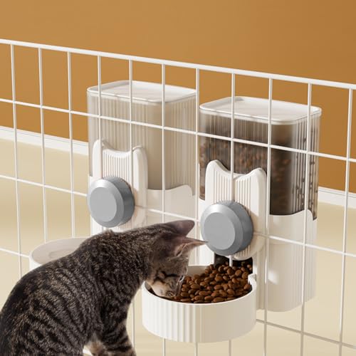 Luismia Automatischer Futter-/Wasserspender zum Aufhängen, abnehmbarer automatischer Schwerkraft-Futterspender und Bewässerungs-Set, 1 l, für Welpen, Katzen, Frettchen, Kaninchen, Meerschweinchen, Luismia Automatischer Futter-/Wasserspender zum Aufhängen, abnehmbarer automatischer Schwerkraft-Futterspender und Bewässerungs-Set, 1 l, für Welpen, Katzen, Frettchen, Kaninchen, Meerschweinchen, von Luismia