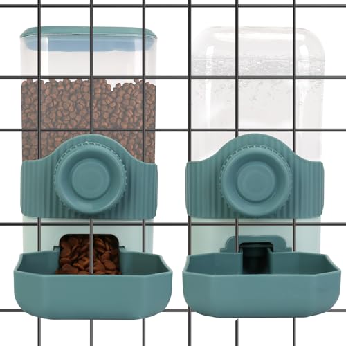 Luismia Hängender Käfig Automatischer Futter-Wasserspender Abnehmbare Auto Gravity 0,9L Selbstfütterung Feeder und Bewässerungs-Set Box Auto Feeder Schüssel für Kleine Haustiere Welpen Katzen Luismia Hängender Käfig Automatischer Futter-Wasserspender Abnehmbare Auto Gravity 0,9L Selbstfütterung Feeder und Bewässerungs-Set Box Auto Feeder Schüssel für Kleine Haustiere Welpen Katzen von Luismia