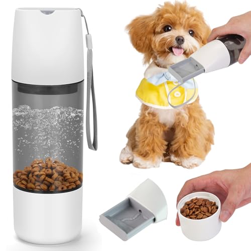 Luismia Tragbare 340 ml Hunde-Wasserflasche mit 113 ml Futterbehälter für Hunde, Welpen, Katzen, auslaufsicher, Haustier-Wasserspender, Futternapf für Outdoor, Spaziergänge, Wandern, Reisen Luismia Tragbare 340 ml Hunde-Wasserflasche mit 113 ml Futterbehälter für Hunde, Welpen, Katzen, auslaufsicher, Haustier-Wasserspender, Futternapf für Outdoor, Spaziergänge, Wandern, Reisen von Luismia