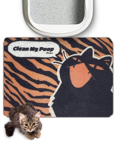 Lukamoo® Niedliche Katzentoilette, 61 x 40,6 cm, für Katzentoilette und Katzentoilette, unabhängiges Künstler-Design (brüllend) von Lukamoo