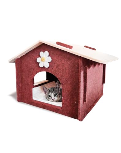 Lukamoo® Süßes Katzenhaus (Vanille Mokka, groß) von Lukamoo