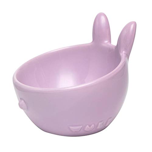 Lukasz Animal Series Pet Bowl Bunny Ceramic Food Bowl Bowl Schräg Mund Schutz von Lukasz