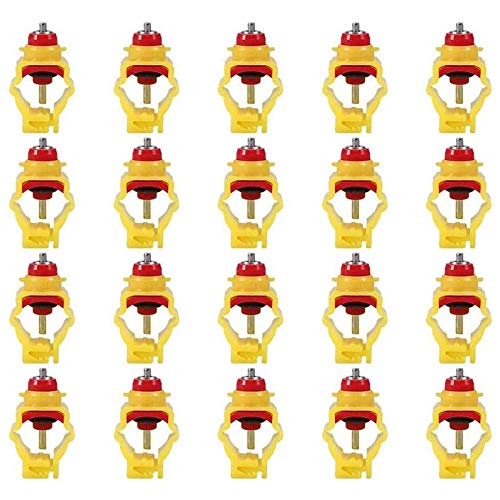 Lukasz Automatische Kugeltränke aus Stahl für Hühnernippel, Trinknippel, Hühnerbrustwarzen, Huhn, 2,5 cm von Lukasz