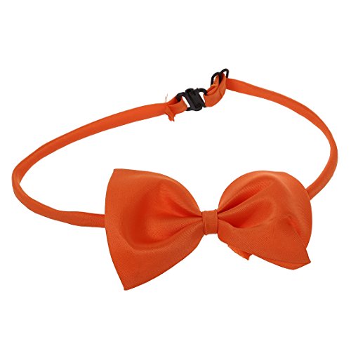 Lukasz Verstellbares Halsband für Haustiere, Krawatte mit Fliege, für Haustiere, süßes Accessoire – Orange von Lukasz