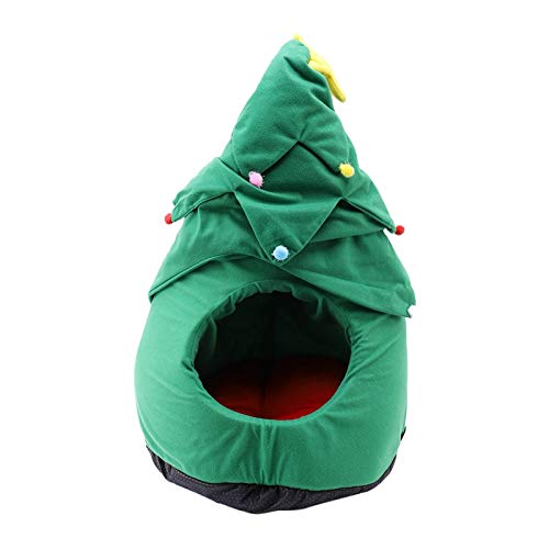 Lukasz Weihnachtsbaum, kreativ, halbgeschlossen, warm, atmungsaktiv, beste Katzenklo für Hunde von Lukasz