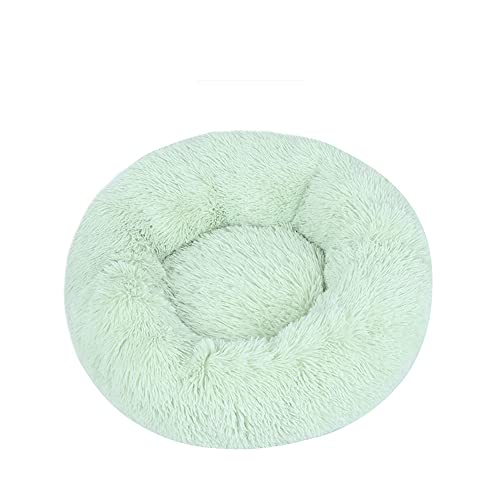 Lukery Hundebett Katzenbett Flauschig Rund aus Plüsch, Kuscheliges Donut Hundekissen und Katzenkissen Weiches Plüsch Hundeliege für Kleine, Mittelgroße und Große Haustiere (110CM,Fruchtgrün) von Lukery