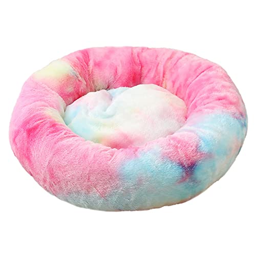 Lukery Hundebett Katzenbett Flauschig Rund aus Plüsch, Kuscheliges Donut Hundekissen und Katzenkissen Weiches Plüsch Hundeliege für Kleine, Mittelgroße und Große Haustiere (80CM,Schillerndes Rosa) Lukery Hundebett Katzenbett Flauschig Rund aus Plüsch, Kuscheliges Donut Hundekissen und Katzenkissen Weiches Plüsch Hundeliege für Kleine, Mittelgroße und Große Haustiere (80CM,Schillerndes Rosa) von Lukery