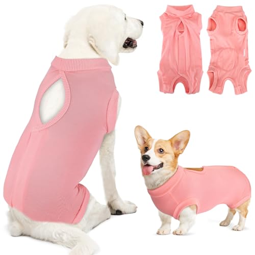 Lukovee Genesungsanzug für Hunde, Einteiler, Chirurgie-Genesungsanzug für weibliche und männliche Hunde, Bauchwunden, Kegel, E-Halsband, Alternative, verhindert Lecken, Spay, Genesungsanzug (Pfirsich, Lukovee Genesungsanzug für Hunde, Einteiler, Chirurgie-Genesungsanzug für weibliche und männliche Hunde, Bauchwunden, Kegel, E-Halsband, Alternative, verhindert Lecken, Spay, Genesungsanzug (Pfirsich, von Lukovee
