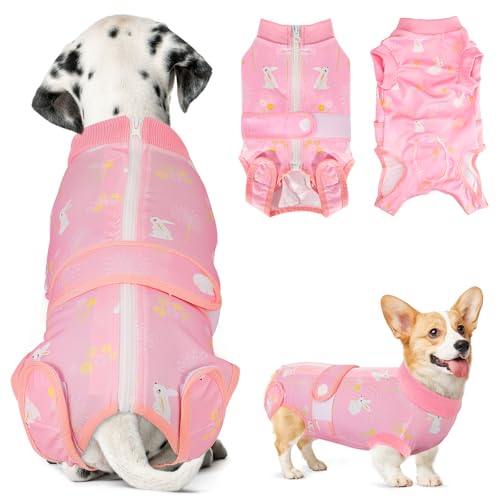 Lukovee Genesungsanzug für Hunde, Reißverschluss am Genesungsanzug für Hündinnen, männliche Hunde, Einteiler, Bauchwunden, Kegel, E-Halsband, Alternative, verhindert Lecken, Spay Recovery Suit (Rosa, Lukovee Genesungsanzug für Hunde, Reißverschluss am Genesungsanzug für Hündinnen, männliche Hunde, Einteiler, Bauchwunden, Kegel, E-Halsband, Alternative, verhindert Lecken, Spay Recovery Suit (Rosa, von Lukovee