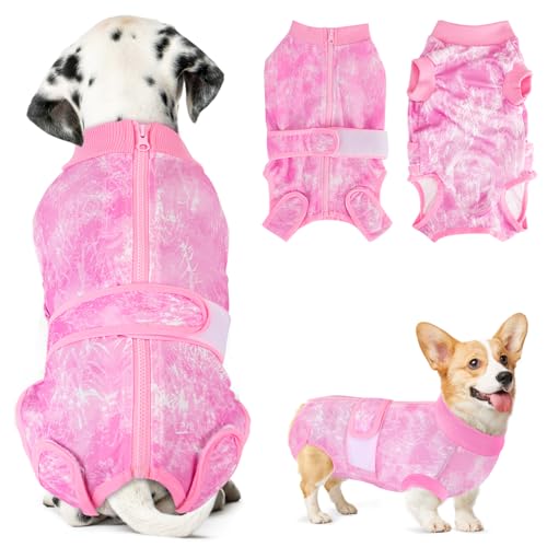 Lukovee Genesungsanzug für Hunde, Reißverschluss am Genesungsanzug für Hündinnen, männliche Hunde, Einteiler, Bauchwunden, Kegel, E-Halsband, Alternative zum Lecken, Spay Recovery Suit Lukovee Genesungsanzug für Hunde, Reißverschluss am Genesungsanzug für Hündinnen, männliche Hunde, Einteiler, Bauchwunden, Kegel, E-Halsband, Alternative zum Lecken, Spay Recovery Suit von Lukovee