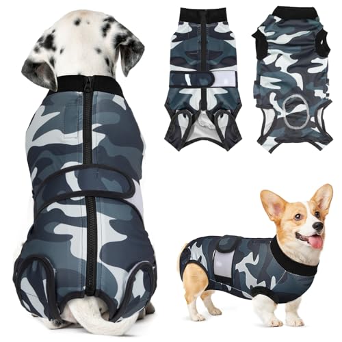 Lukovee Genesungsanzug für Hunde, mit Reißverschluss am Genesungsanzug für Hündinnen, männliche Hunde, Einteiler, Bauchwunden, Kegel, E-Halsband, Alternative, verhindert Lecken, Spay Recovery Suit Lukovee Genesungsanzug für Hunde, mit Reißverschluss am Genesungsanzug für Hündinnen, männliche Hunde, Einteiler, Bauchwunden, Kegel, E-Halsband, Alternative, verhindert Lecken, Spay Recovery Suit von Lukovee