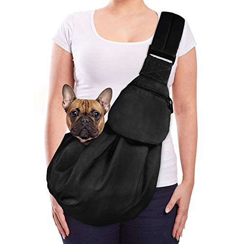 Lukovee Tragetuch für Haustiere, freihändig, verstellbar, gepolsterter Riemen, Tragetasche, atmungsaktive Baumwolle, Schultertasche, Fronttasche, Sicherheitsgurt, für kleine Hunde, Katzen, Welpen, Lukovee Tragetuch für Haustiere, freihändig, verstellbar, gepolsterter Riemen, Tragetasche, atmungsaktive Baumwolle, Schultertasche, Fronttasche, Sicherheitsgurt, für kleine Hunde, Katzen, Welpen, von Lukovee