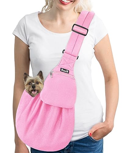 Lukovee Haustier-Tragetasche, verstellbarer gepolsterter Riemen, Schultertasche mit Sicherheitsgurt, Vordertasche, für kleine Hunde, Welpen, Katze, Pink-WY, Größe M Lukovee Haustier-Tragetasche, verstellbarer gepolsterter Riemen, Schultertasche mit Sicherheitsgurt, Vordertasche, für kleine Hunde, Welpen, Katze, Pink-WY, Größe M von Lukovee