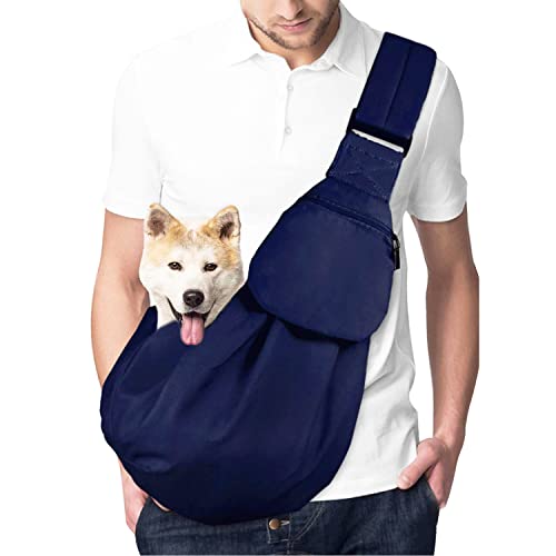 Lukovee Haustier-Tragetasche, verstellbarer gepolsterter Riemen, atmungsaktive Baumwolle, Vordertasche, Sicherheitsgurt, für kleine Hunde, Welpen, Katze, maschinenwaschbar, Dunkelblau, Größe M Lukovee Haustier-Tragetasche, verstellbarer gepolsterter Riemen, atmungsaktive Baumwolle, Vordertasche, Sicherheitsgurt, für kleine Hunde, Welpen, Katze, maschinenwaschbar, Dunkelblau, Größe M von Lukovee